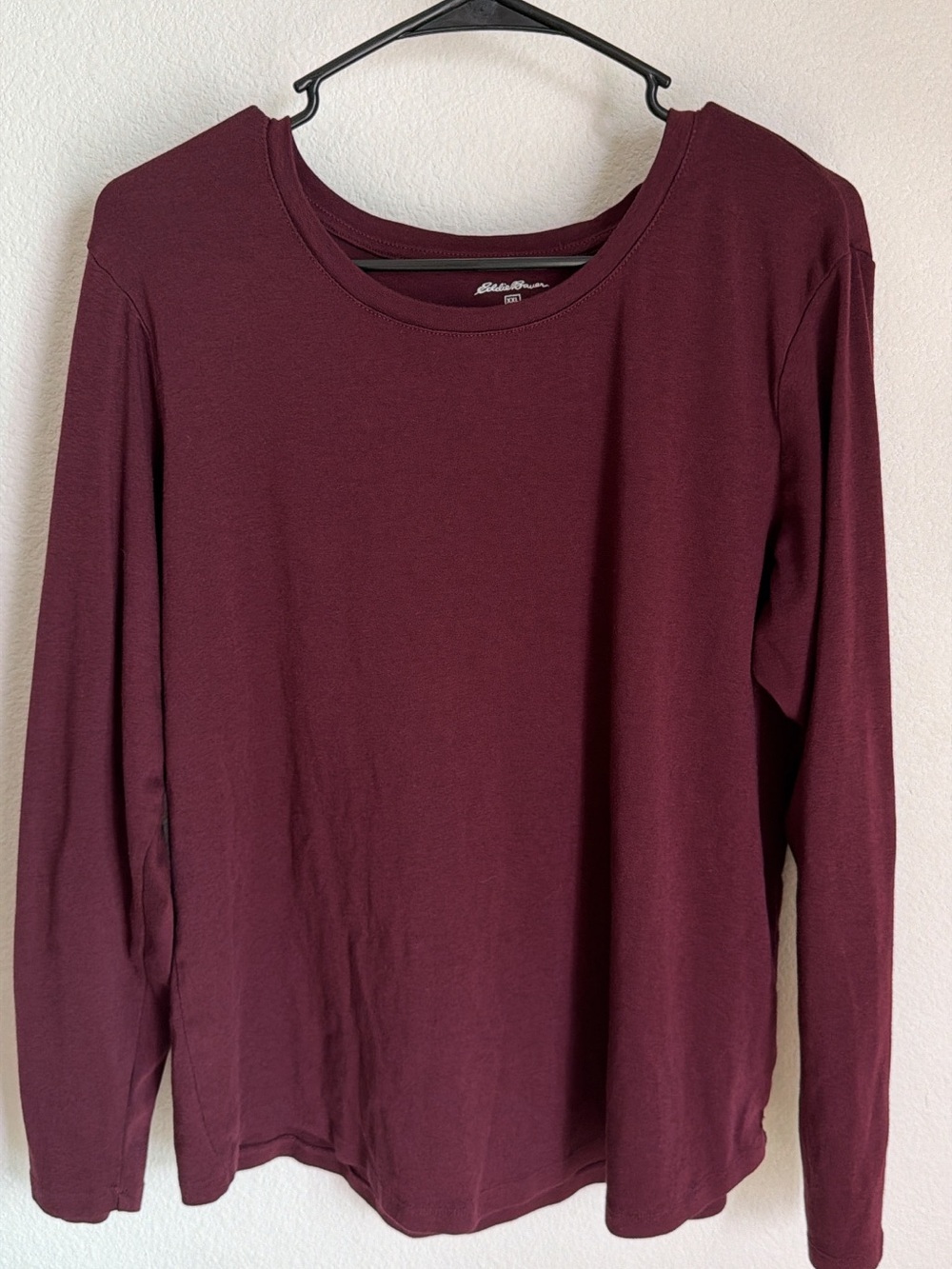 Eddie Bauer Women’s Crewneck Pullover Long Sleeve Maroon Shirt - XXL